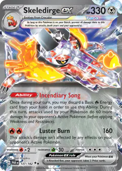 Skeledirge ex Double Rare card from Paradox Rift