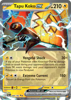 Tapu Koko ex Double Rare card from Paradox Rift