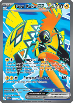 Tapu Koko ex Ultra Rare card from Paradox Rift