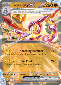 Toxtricity ex Double Rare card from Paradox Rift