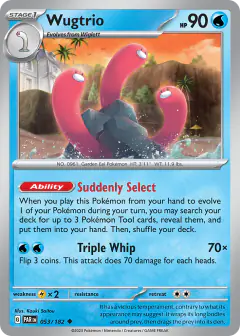 Wugtrio Uncommon card from Paradox Rift
