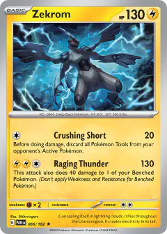 Zekrom Rare card from Paradox Rift