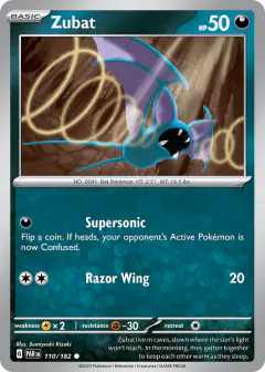 Zubat Common card from Paradox Rift