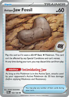 Antique Jaw Fossil Common card from Perfect Order