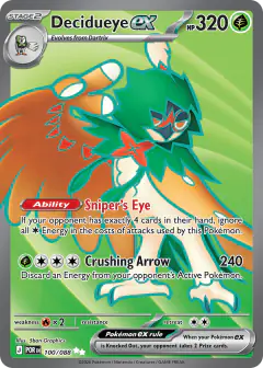 Decidueye ex Ultra Rare card from Perfect Order