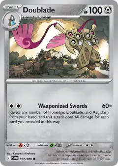 Doublade Common card from Perfect Order