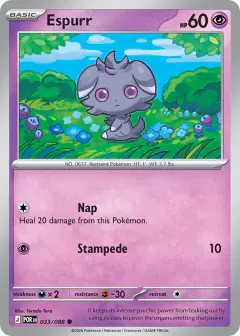 Espurr Common card from Perfect Order