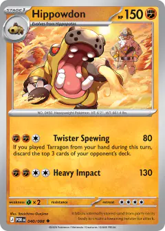 Hippowdon Uncommon card from Perfect Order