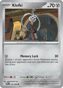 Klefki Common card from Perfect Order
