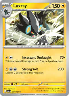 Luxray Rare card from Perfect Order