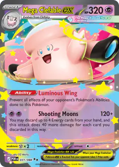 Mega Clefable ex Double Rare card from Perfect Order