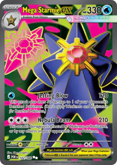 Mega Starmie ex Ultra Rare card from Perfect Order