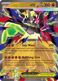 Mega Zygarde ex Double Rare card from Perfect Order