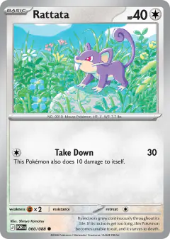 Rattata Common card from Perfect Order