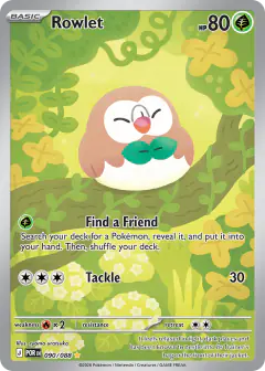 Rowlet Illustration Rare card from Perfect Order