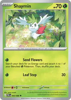 Shaymin Uncommon card from Perfect Order