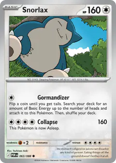 Snorlax Common card from Perfect Order