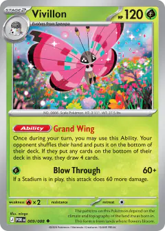 Vivillon Uncommon card from Perfect Order
