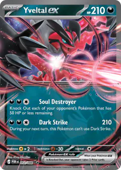Yveltal ex Double Rare card from Perfect Order