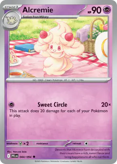 Alcremie Uncommon card from Phantasmal Flames