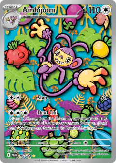 Ambipom Illustration Rare card from Phantasmal Flames