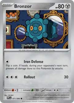 Bronzor Common card from Phantasmal Flames