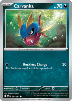 Carvanha Common card from Phantasmal Flames