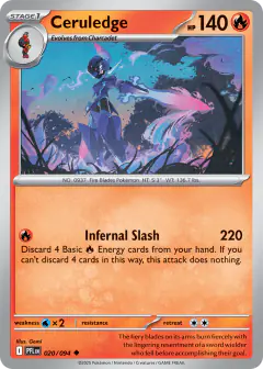 Ceruledge Uncommon card from Phantasmal Flames
