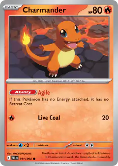 Charmander Common card from Phantasmal Flames