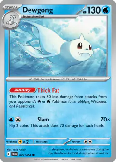 Dewgong Common card from Phantasmal Flames