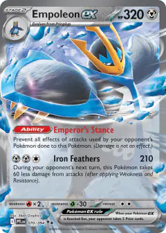 Empoleon ex Double Rare card from Phantasmal Flames