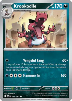 Krookodile Uncommon card from Phantasmal Flames