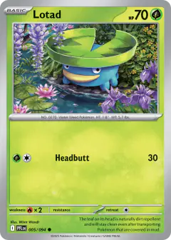 Lotad Common card from Phantasmal Flames