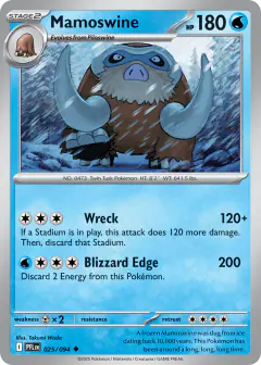 Mamoswine Uncommon card from Phantasmal Flames