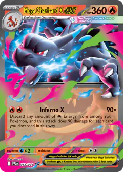 Mega Charizard X ex Double Rare card from Phantasmal Flames