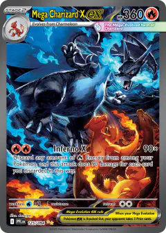 Mega Charizard X ex Special Illustration Rare card from Phantasmal Flames