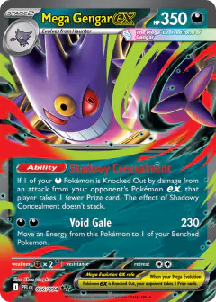 Mega Gengar ex Double Rare card from Phantasmal Flames