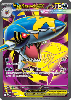 Mega Sharpedo ex Ultra Rare card from Phantasmal Flames