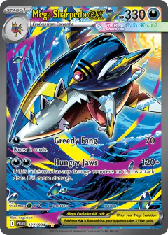 Mega Sharpedo ex Special Illustration Rare card from Phantasmal Flames