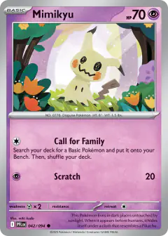 Mimikyu Common card from Phantasmal Flames