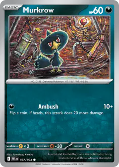 Murkrow Common card from Phantasmal Flames