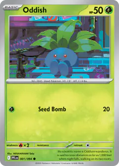 Oddish Common card from Phantasmal Flames