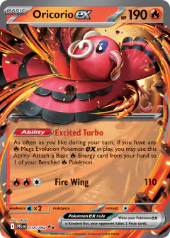 Oricorio ex Double Rare card from Phantasmal Flames