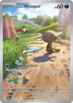 Paldean Wooper Illustration Rare card from Phantasmal Flames