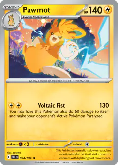 Pawmot Rare card from Phantasmal Flames