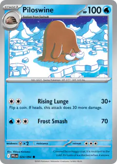Piloswine Common card from Phantasmal Flames