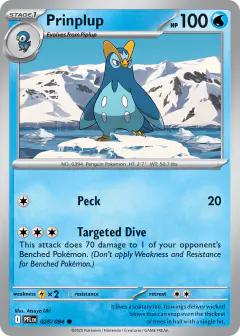 Prinplup Common card from Phantasmal Flames