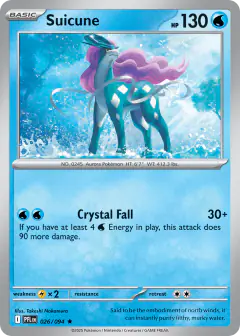 Suicune Rare card from Phantasmal Flames