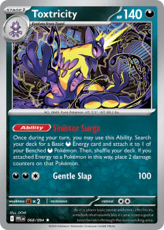 Toxtricity Rare card from Phantasmal Flames