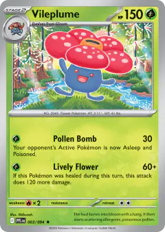 Vileplume Rare card from Phantasmal Flames